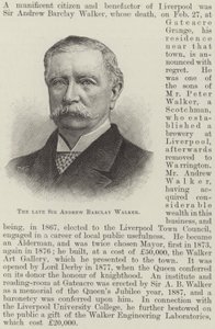 Merhum Sir Andrew Barclay Walker (gravür) by English School