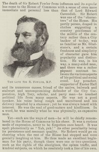 Merhum Sir R Fowler, MP (gravür) by English School