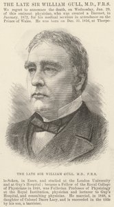 Merhum Sir William Gull, MD, FRS (gravür) by English School