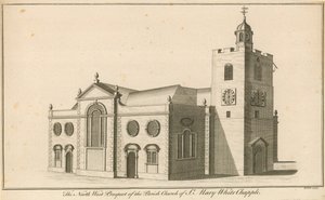 St Mary Parish Kilisesi'nin kuzey batı umudu, Whitechaple, Londra by English School