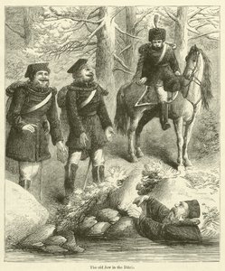 Hendekteki Yaşlı Yahudi (gravür) by English School