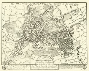 1731 yılında incelenen Birmingham planı by English School