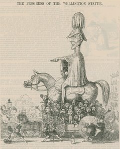 Wellington Heykeli'nin gelişimi, çizgi film by English School