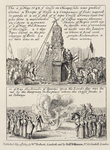 İkonoklastlar ve püritenler tarafından Cheapside Cross