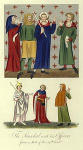 Subayları ile senechal, 14. yüzyıl by English School