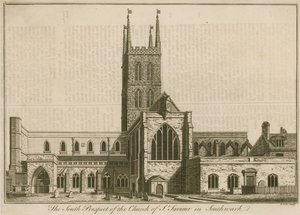 St Saviours'un güney yönü, Southwark, Londra by English School