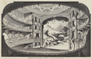 Kraliyet Tiyatrosu, Adelphi, Londra (gravür) by English School