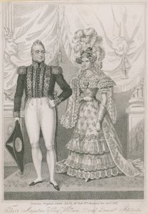 Majesteleri Kral IV. William ve Kraliçe Adelaide by English School