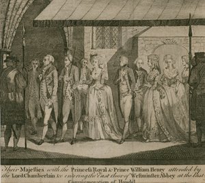 Prenses Kraliyet ve Prens William Henry ile Majesteleri by English School
