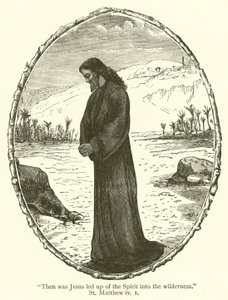 "Sonra İsa, Ruh aracılığıyla çöle götürüldü", St Matta, iv by English School