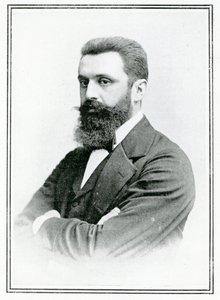 Theodor Herzl (1860-1904) (s/b fotoğraf) by English School