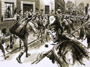 Theodore Hooke takes his revenge on a woman in a quiet London street by English School