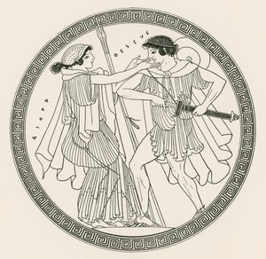 Hibron tarafından Theseus ve Aithra (gravür) by English School