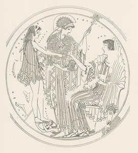 Theseus ve Amphitrite (gravür) by English School