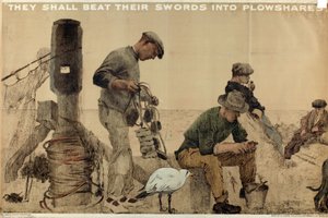 Kılıçlarını Saban Demirlerine Dövecekler, "The Empire Stands for Peace" serisinden (renkli litho) by English School