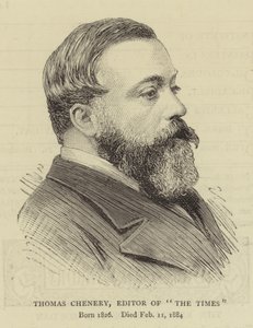 Thomas Chenery, "The Times"ın Editörü (gravür) by English School