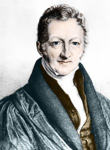 Thomas Robert Malthus (renkli gravür) by English School