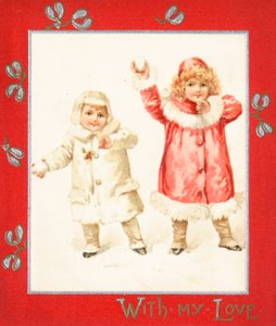 Kartopu Fırlatma, Noel Kartı. by English School