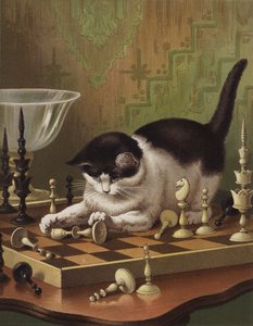 Satrançta Oynayan Tib (chromolitho) by English School