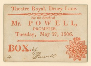 Drury Lane Tiyatrosu için Bilet, Londra: Bay Powell