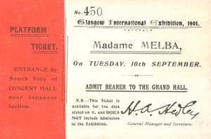 Glasgow Uluslararası Sergisinde Nellie Melba