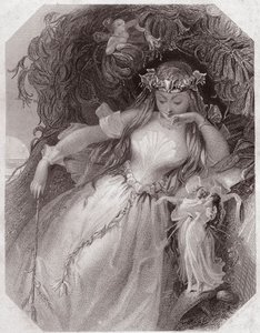 Titania (Bir Yaz Gecesi Rüyası) (Bir Yaz Gecesi Rüyası) - in - “” Shakespeare Kadın Galerisi, erken dönem Londralı sanatçıların kırk beş ciddi portre koleksiyonu, eleştirel ve edebi notlarla zenginleştirilmiş””””” yaklaşık 1838 - “” Galeri by English School