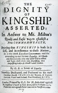 G.S. a Lover of Loyalty tarafından iddia edilen The Dignity of Kingship