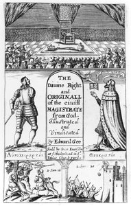 Edward Gee, 1658 tarafından kazınmış, İlahi Hakkın Başlık Sayfası ve Tanrı