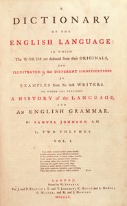 Johnsons Dictionary of the Human Language London