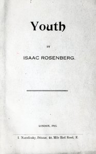Başlık sayfası Youth, Isaac Rosenberg