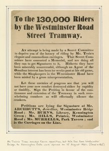 Westminster Road Street Tramway tarafından 130.000 biniciye by English School