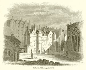 1630 yılında Edinburgh Tolbooth by English School