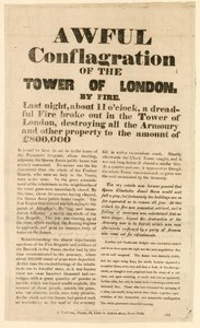 Londra Yangın Kulesi, 1841 by English School