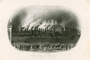 Londra Yangın Kulesi, 1841 by English School