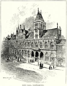 Belediye Binası, Northampton (gravür) by English School
