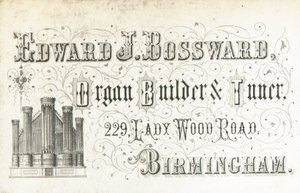 Ticaret kartı, Edward J Bossward by English School