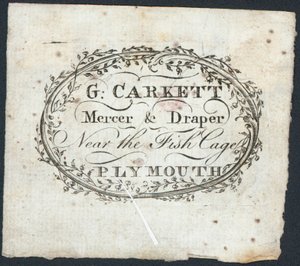 Ticaret kartı, G Carkett by English School
