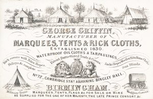 Ticaret kartı, George Griffin by English School