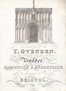 Ticaret kartı, T Ovenden by English School