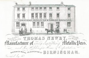 Ticaret kartı, Thomas Newey by English School