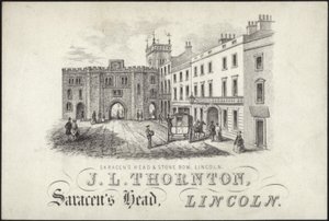 J L Thornton için ticaret kartı by English School
