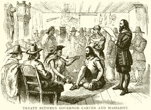 Vali Carver ve Massasoit arasındaki Antlaşması by English School