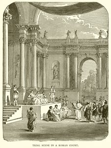 Roma Mahkemesinde Duruşma Sahnesi by English School