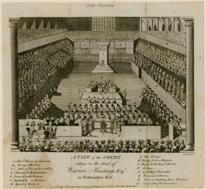 Warren Hastings'in Westminster Hall'daki Duruşması by English School