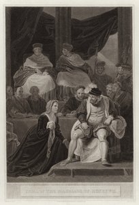 Henry VIII'in Evliliğinin Yargılanması by English School