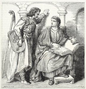 Troubadour ve Barbe, James Aitken Wylie (1808-1890) tarafından yazılan Protestanlığın Tarihinden bir örnek, pub. 1878 by English School