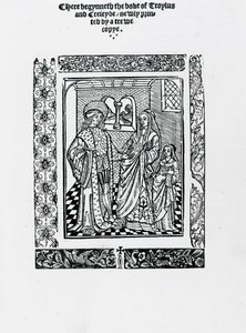 Geoffrey Chaucer tarafından Troylus ve Creseyde (tahta baskı) by English School