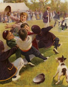 Halat çekme yarışı (renkli taş baskı) by English School