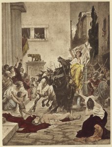 Tullia babasının cesedinin üzerinden geçiyor by English School