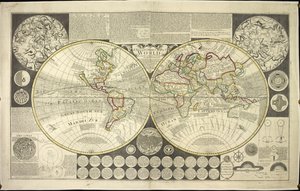 İki yarım küre dünya haritası by English School